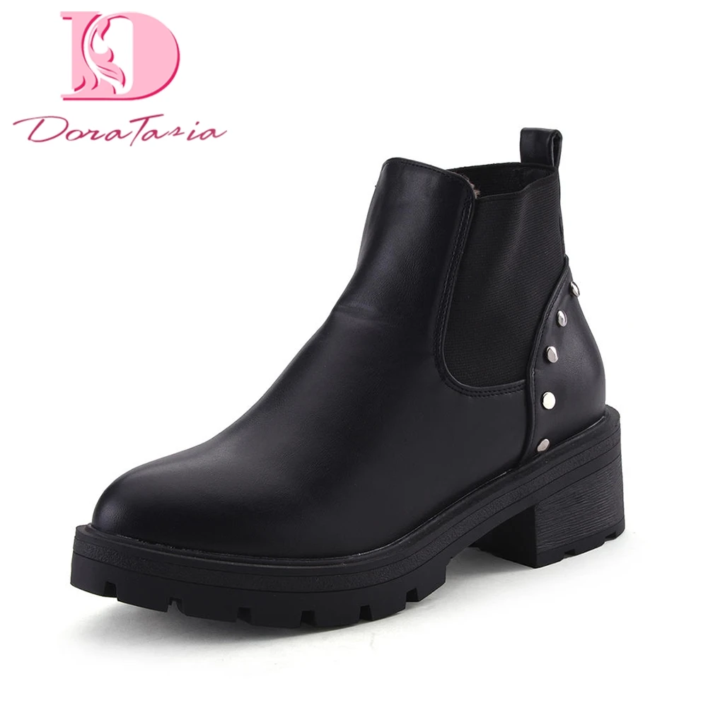 DoraTasia Brand Design Large Size 34-45 Ankle Boots Woman Shoes Platform chunky Heels Fashion Shoes Woman Boots Female
DoraTasia Brand Design Large Size 34-45 Ankle Boots Woman Shoes Platform chunky Heels Fashion Shoes Woman Boots Female