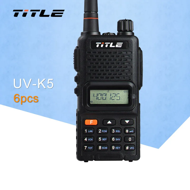 (6 PCS)Black KSUN Protable Radio UV-K5 Dual Band UHF 400-520MHZ FM RADIO Two Way Radio Walkie Talkie
(6 PCS)Black KSUN Protable Radio UV-K5 Dual Band UHF 400-520MHZ FM RADIO Two Way Radio Walkie Talkie