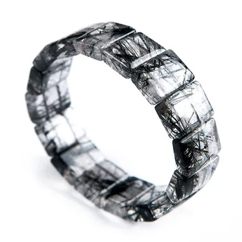 Genuine Brazil Black Natural Rutilated Quartz Bangle Bracelet Women Men Stretch Crystal Rectangle Bead Bracelet 18*6mm
Genuine Brazil Black Natural Rutilated Quartz Bangle Bracelet Women Men Stretch Crystal Rectangle Bead Bracelet 18*6mm