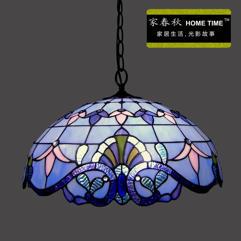 2014 New Hot Sale Blue Red Glass No 220v Tiffany Pendant Light
