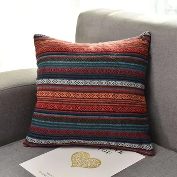 Decorative Throw Pillow Cover for Couch Sofa Bed Bohemian Retro Stripe Cotton Pillowcase Blend Linen Cushion
Decorative Throw Pillow Cover for Couch Sofa Bed Bohemian Retro Stripe Cotton Pillowcase Blend Linen Cushion