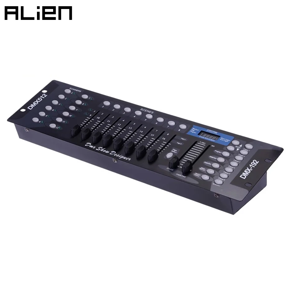ALIEN 192 DMX Controller Stage Lighting DJ Equipment DMX Console for Disco Party LED Par Moving Head Laser Spot light Controller
ALIEN 192 DMX Controller Stage Lighting DJ Equipment DMX Console for Disco Party LED Par Moving Head Laser Spot light Controller