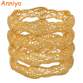Anniyo 4pcs Dubai Bangles for Women Middle East Gold Color Arab African Wedding Bracelet Openable Jewelry Gifts #117906
Anniyo 4pcs Dubai Bangles for Women Middle East Gold Color Arab African Wedding Bracelet Openable Jewelry Gifts #117906