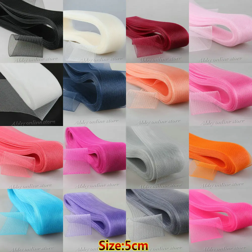 2" 5cm Soft Polyester Hair Horse Netting Braid Plain Ribbon For Use In Making Hats Fascinator/Craft /Wedding Dress Sewing
2" 5cm Soft Polyester Hair Horse Netting Braid Plain Ribbon For Use In Making Hats Fascinator/Craft /Wedding Dress Sewing