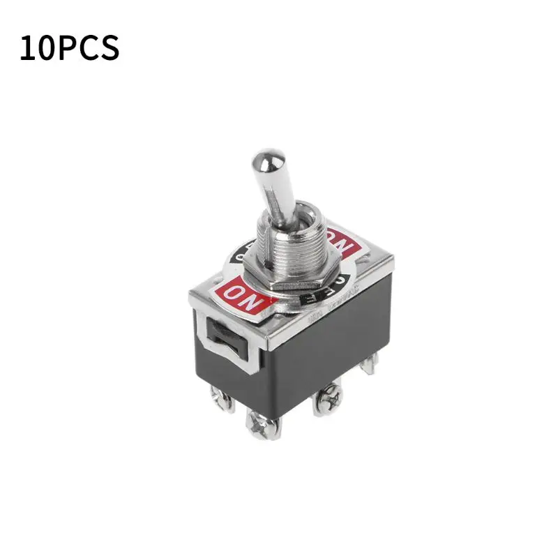 

10pcs 6 Pin 3 Toggle Positions DPDT ON-OFF-ON Switch 15A 250V Mini Reverse Polarity Motor Switches Tool E-TEN1322