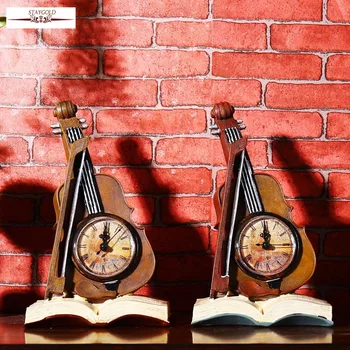 Violin Model Vintage Home Decor Bracket Clock Home Decoration Accessories Shabby Chic Resin Crafts 27*15*11cm
Violin Model Vintage Home Decor Bracket Clock Home Decoration Accessories Shabby Chic Resin Crafts 27*15*11cm