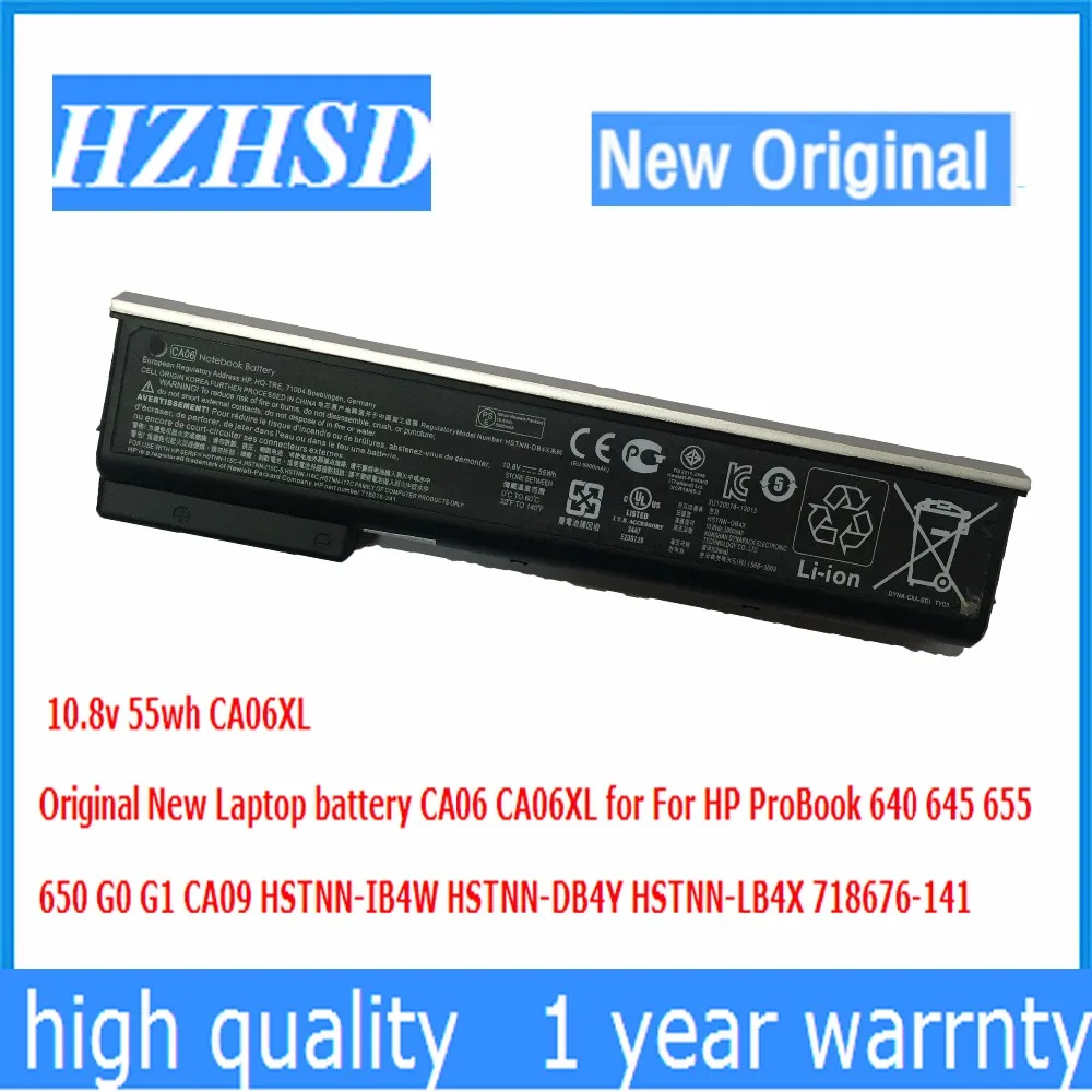 10.8v 55wh Original New CA06XL Laptop battery CA06 for For HP ProBook640 645 655 650 G0 G1 CA09 HSTNN-IB4W HSTNN-DB4Y HSTNN-LB4X
10.8v 55wh Original New CA06XL Laptop battery CA06 for For HP ProBook640 645 655 650 G0 G1 CA09 HSTNN-IB4W HSTNN-DB4Y HSTNN-LB4X