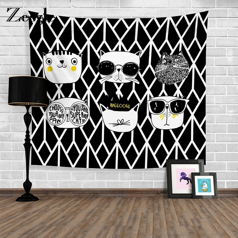 Zeegle Cat Tapestry Colored Printed Decorative Shower Curtain Beach Picnic Yoga Mat Comfortable Home Decor Table Cloth Tapete
Zeegle Cat Tapestry Colored Printed Decorative Shower Curtain Beach Picnic Yoga Mat Comfortable Home Decor Table Cloth Tapete