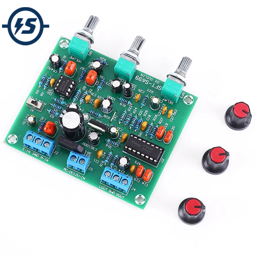 Microphone Amplifier Preamp Reverb Board Digital Kara OK Surround Delay ETK3699 12V Electret Dynamic Microphone Amplification
Microphone Amplifier Preamp Reverb Board Digital Kara OK Surround Delay ETK3699 12V Electret Dynamic Microphone Amplification