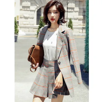 Women's suit skirt two-piece suit (jacket + skirt) new women's double-breasted asymmetric lattice suit skirt suit
Women's suit skirt two-piece suit (jacket + skirt) new women's double-breasted asymmetric lattice suit skirt suit