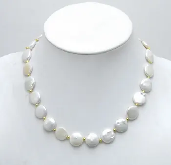 High quality Round WHITE 11-12mm COIN PEARL 17inch NECKLACE-5228 Whole sale and retail Free ship
High quality Round WHITE 11-12mm COIN PEARL 17inch NECKLACE-5228 Whole sale and retail Free ship