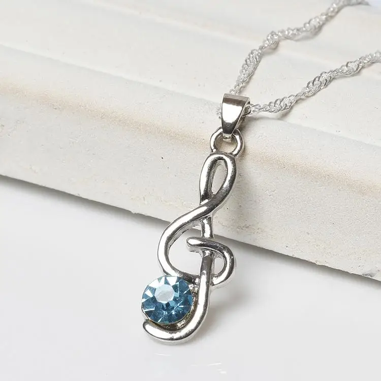 Trendy Musical Note Shaped Rhinestone Inlaid Woman Pendant Necklace Color White Blue Charming Fine Jewelry NL-0664
Trendy Musical Note Shaped Rhinestone Inlaid Woman Pendant Necklace Color White Blue Charming Fine Jewelry NL-0664