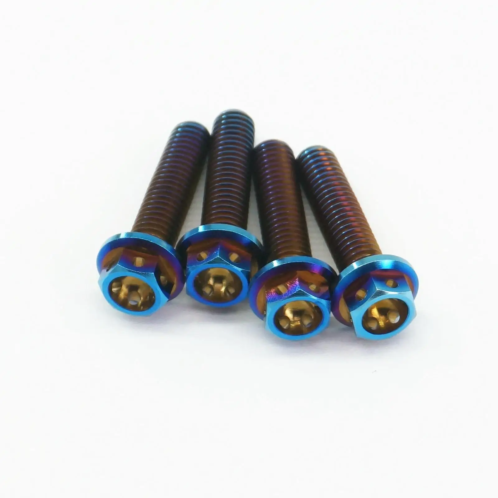 LOT 4 M6x1x25mm Burn Blue GR5 Titanium Motorcycle Flange Screw Bolts Hex Concave Head Hollow
LOT 4 M6x1x25mm Burn Blue GR5 Titanium Motorcycle Flange Screw Bolts Hex Concave Head Hollow