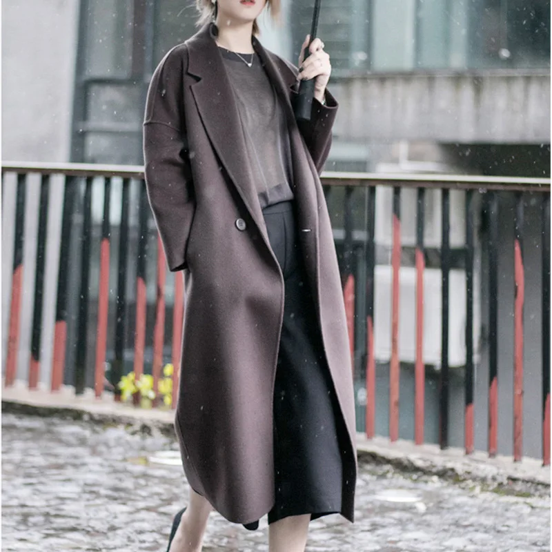 Long wool double coat women's long sleeved 2016 autumn and winter wool coat female loose jacket
Long wool double coat women's long sleeved 2016 autumn and winter wool coat female loose jacket