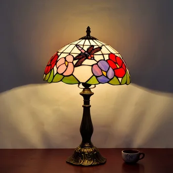 12inch American Pastoral art glass Dragonfly flower table lamp for bedroom desk lamp Bedside Lamp E27 110-240V
12inch American Pastoral art glass Dragonfly flower table lamp for bedroom desk lamp Bedside Lamp E27 110-240V
