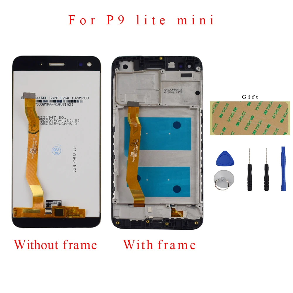 5 0 ''для huawei P9 lite mini ЖК дисплей для P 9 lcd сенсорный экран дигитайзер сенсорная