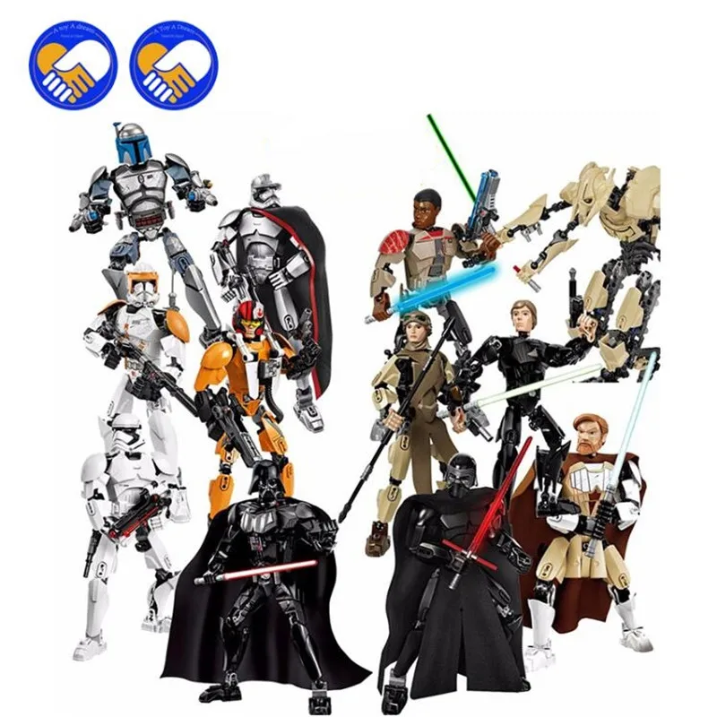 (A Toy A Dream)StarWars Buildable Action Figure Model Building Blocks Toy Finn Rey Poe K-2SO Jango Fett Darth Vader KSZ
(A Toy A Dream)StarWars Buildable Action Figure Model Building Blocks Toy Finn Rey Poe K-2SO Jango Fett Darth Vader KSZ