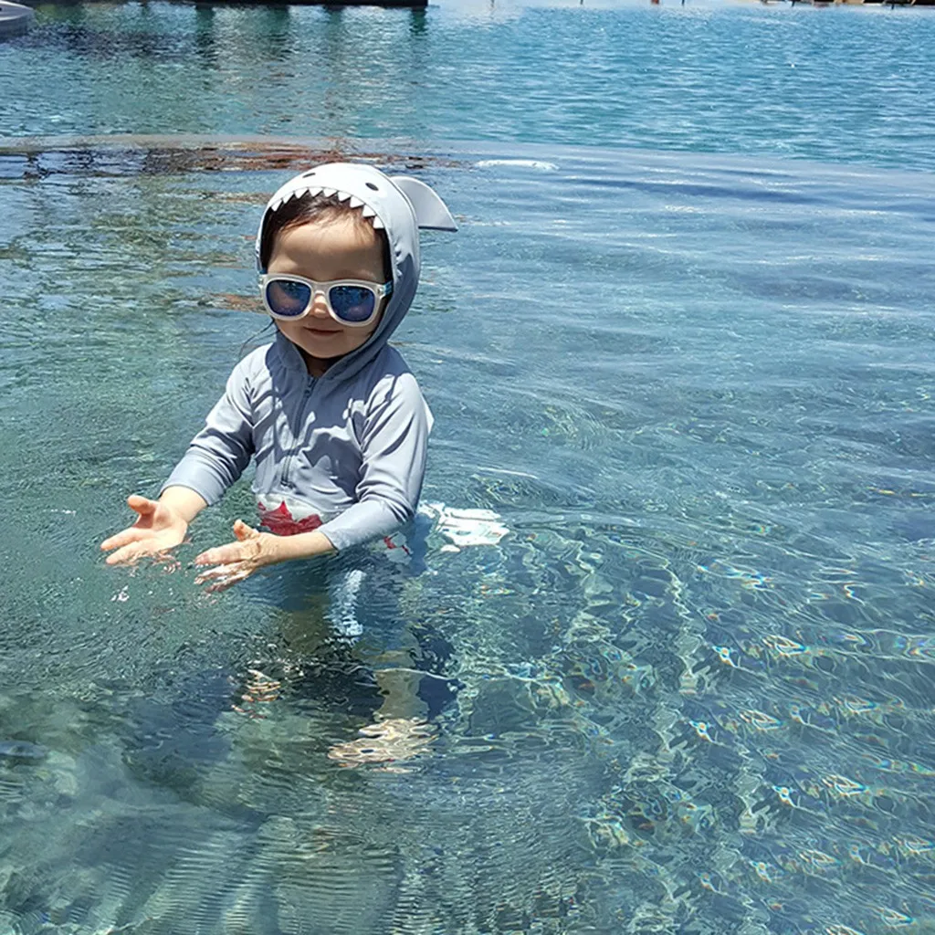 Children Swimwear New Fashion Boys Girls Kids Long Sleeve Cartoon Shark Hooded Beach One Piece Swimsuit HOOLER
Children Swimwear New Fashion Boys Girls Kids Long Sleeve Cartoon Shark Hooded Beach One Piece Swimsuit HOOLER