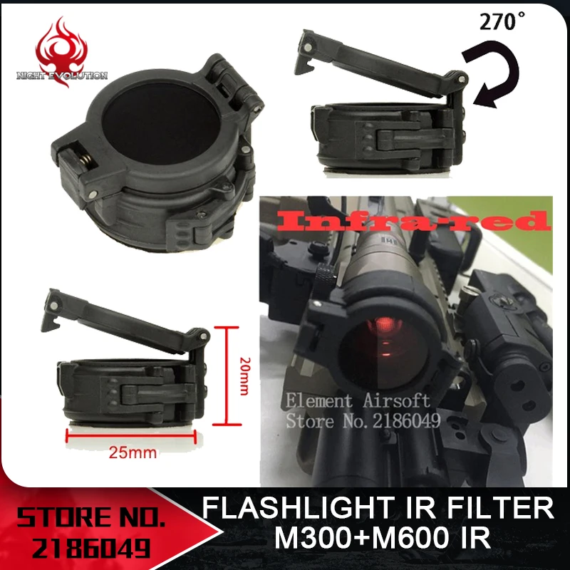 Night Evolution Airsoft Element Flashlight IR Filter M300+M600 IR Surefir Light NO For M600U M600P Diameter 25mm NE04023
Night Evolution Airsoft Element Flashlight IR Filter M300+M600 IR Surefir Light NO For M600U M600P Diameter 25mm NE04023