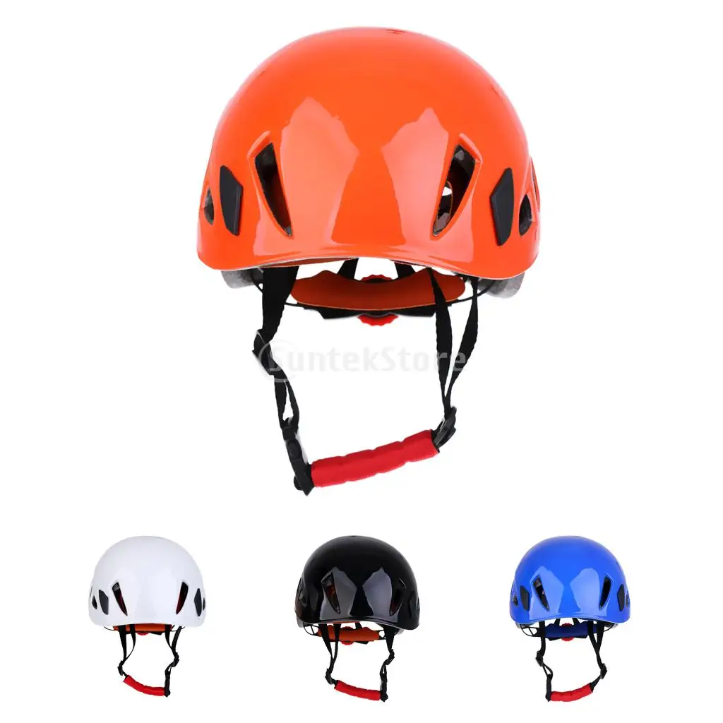 Safe Rock Climbing Downhill Caving Rappelling Rescue Helmet Protector White