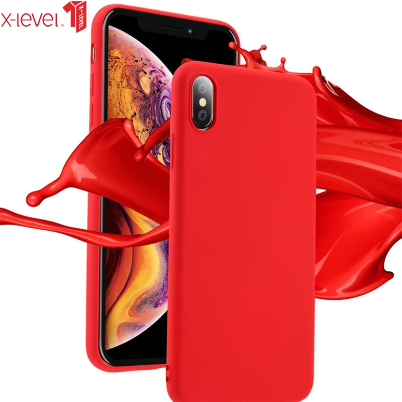 Жидкий силиконовый чехол X Level для iPhone XS MAX Оригинальная мягкая на ощупь Задняя