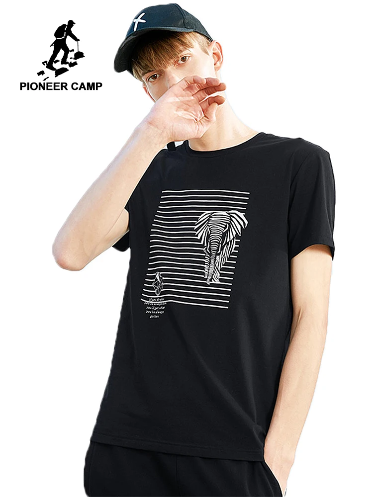 Pioneer camp new summer short sleeve t shirt mens brand clothing fashion printed tshirt pure cotton t-shirt male black ADT801140
Pioneer camp new summer short sleeve t shirt mens brand clothing fashion printed tshirt pure cotton t-shirt male black ADT801140