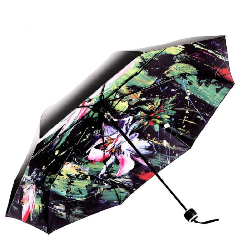 TIANQI New Type Art Oil Painting Scene Balck Glue Outside Umbrella Women Rain Waterproof Umbrellas High Quality Anti uv Parasol
TIANQI New Type Art Oil Painting Scene Balck Glue Outside Umbrella Women Rain Waterproof Umbrellas High Quality Anti uv Parasol