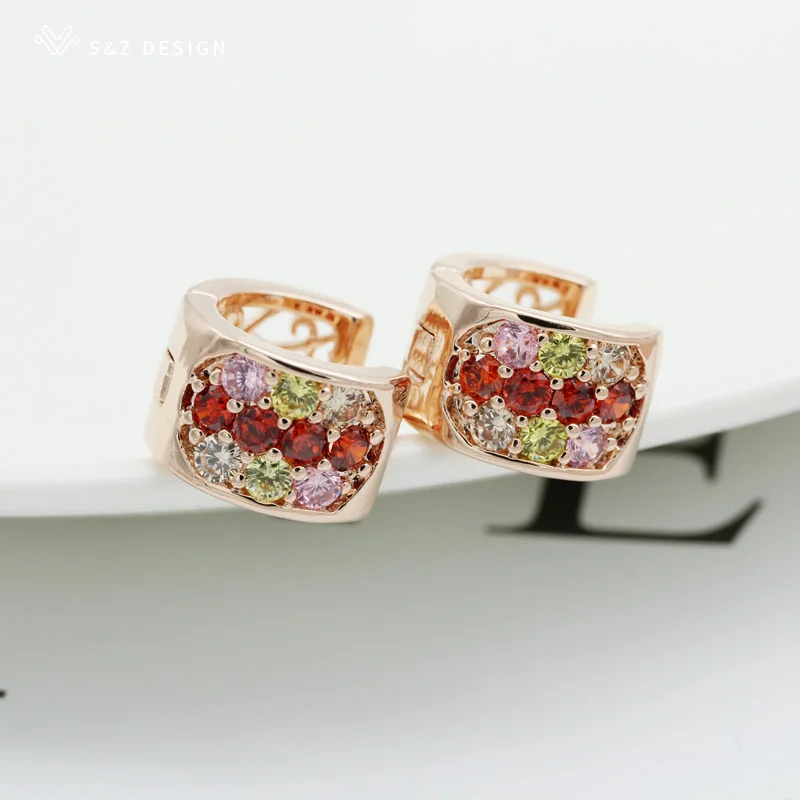 Round full zircon color micro-set zircon rose gold earrings Korean version lovely small ear rings shiny ear buckle earrings
Round full zircon color micro-set zircon rose gold earrings Korean version lovely small ear rings shiny ear buckle earrings