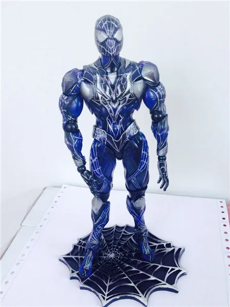 Экшн фигурки Venom Spiderman PA Ver Kai Spider Man синяя фигурка тайные войны Питер Паркер 27 см