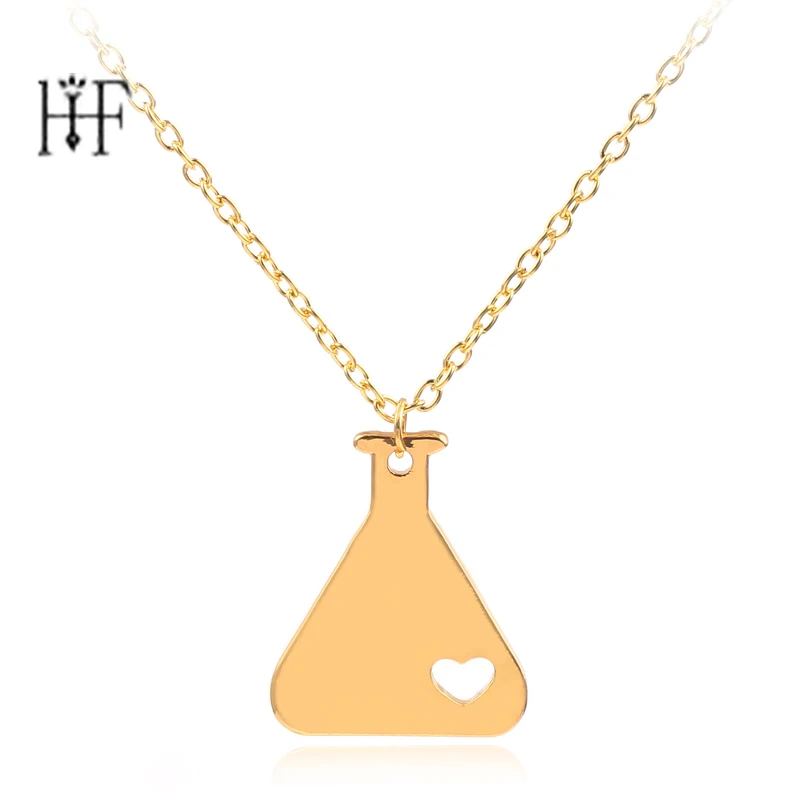 Geometric Chemical Elements Flask Necklace for Women Medical Container Collier Femme Collares Necklace Heart Necklace in Gold
Geometric Chemical Elements Flask Necklace for Women Medical Container Collier Femme Collares Necklace Heart Necklace in Gold