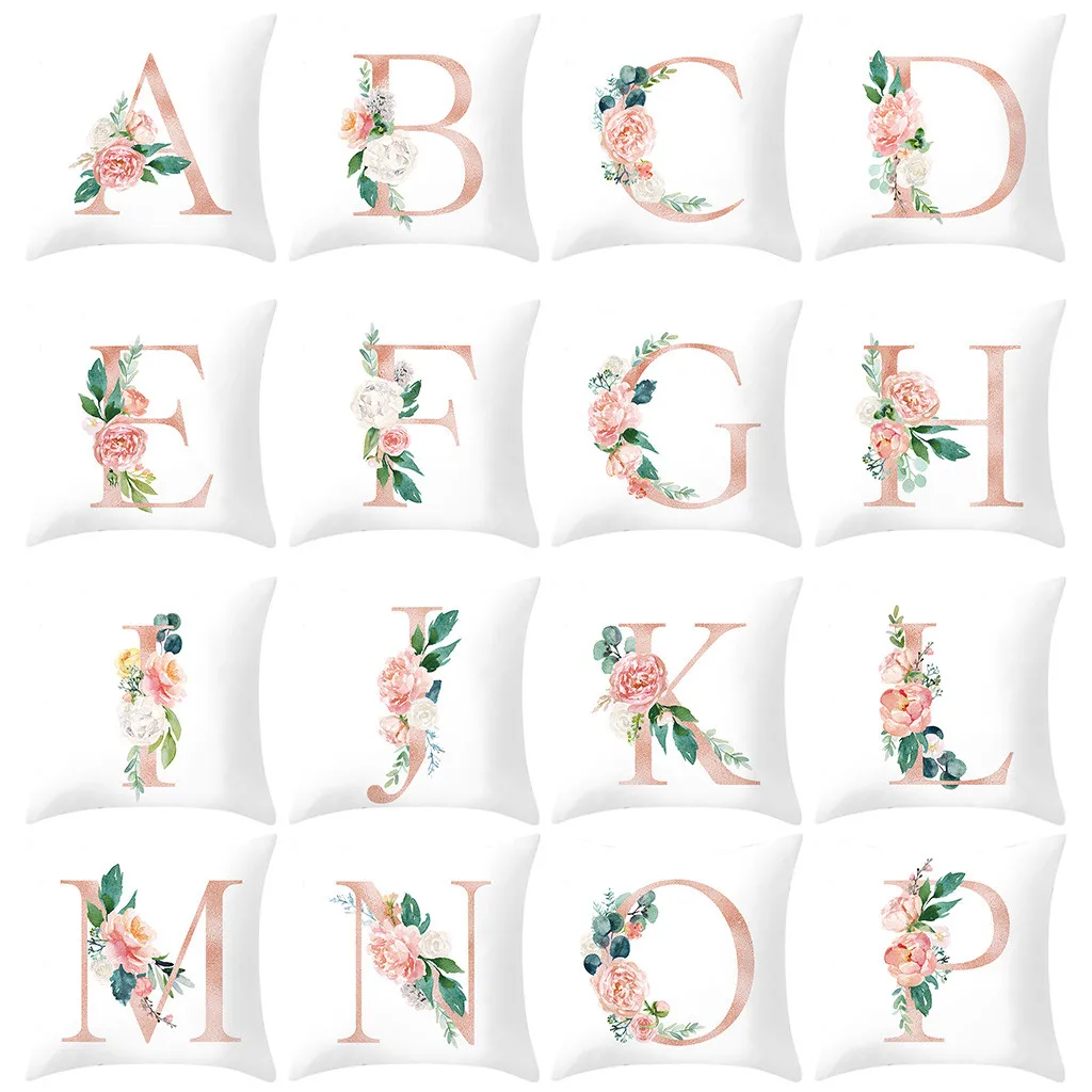 Letter Pillow Alphabet Cushion Cover for Sofa Home Decoration Flower Pillowcase Bedroom Home Office Decorative
Letter Pillow Alphabet Cushion Cover for Sofa Home Decoration Flower Pillowcase Bedroom Home Office Decorative