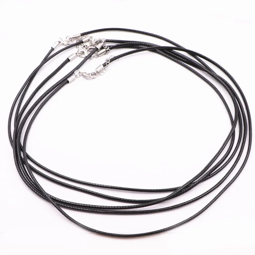 Charms 2 PCS/lot 1.5mm Leather Wax Rope Chain Necklace Lobster Clasp DIY Jewelry Findings String Cord Necklaces Accessories 18"
Charms 2 PCS/lot 1.5mm Leather Wax Rope Chain Necklace Lobster Clasp DIY Jewelry Findings String Cord Necklaces Accessories 18"