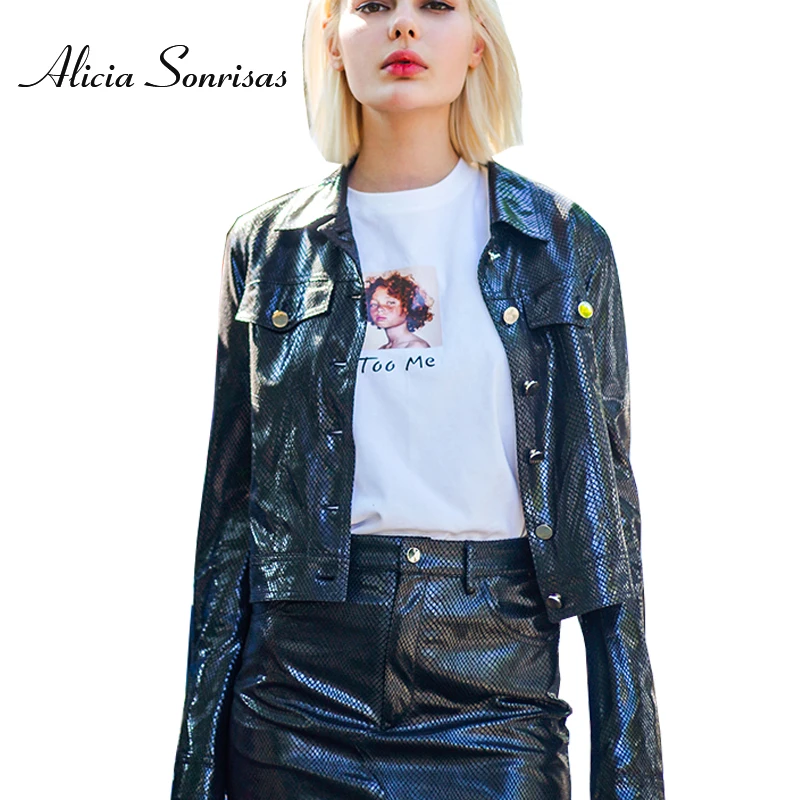 High End PU Leather Jacket Women New Snake Skin Washed Leather Motorcyle Biker Coat Single Breasted Buttons Yellow Black Jackets
High End PU Leather Jacket Women New Snake Skin Washed Leather Motorcyle Biker Coat Single Breasted Buttons Yellow Black Jackets