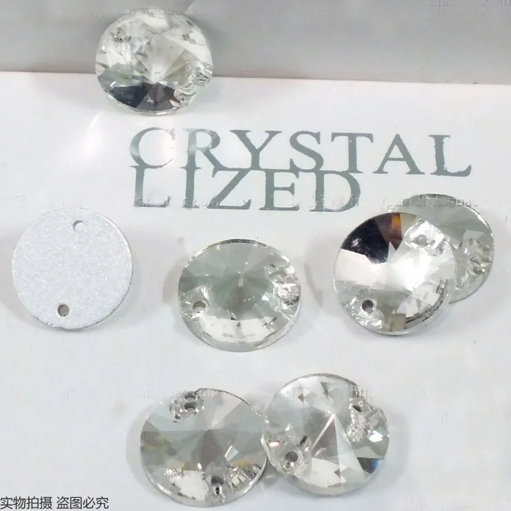 free shippment!90pcs/lot 12MM round Crystal clear Sew on stone Flatback Rivoli sew on rhinestones Silver base 2holes
free shippment!90pcs/lot 12MM round Crystal clear Sew on stone Flatback Rivoli sew on rhinestones Silver base 2holes