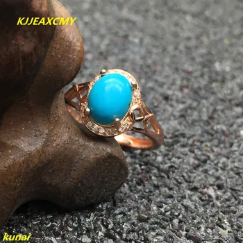 KJJEAXCMY fine jewelry 925 Silver inlaid with natural turquoise women's ring jewelry.
KJJEAXCMY fine jewelry 925 Silver inlaid with natural turquoise women's ring jewelry.
