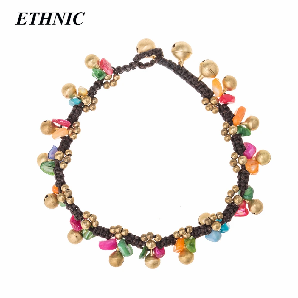ETHNIC Bohemian Handmade Colorful Stone Bells Anklets for Women Beach Fashion Anklet Gold-color Beaded Chain On Foot
ETHNIC Bohemian Handmade Colorful Stone Bells Anklets for Women Beach Fashion Anklet Gold-color Beaded Chain On Foot