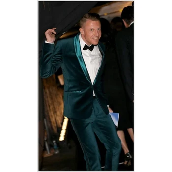 2018 Tailor Made Green Velvet Men Suit Slim Fit Groom Prom Blazer Marriage wedding mens suits Dress Tuxedo Jacket+Pants 2 Piece
2018 Tailor Made Green Velvet Men Suit Slim Fit Groom Prom Blazer Marriage wedding mens suits Dress Tuxedo Jacket+Pants 2 Piece
