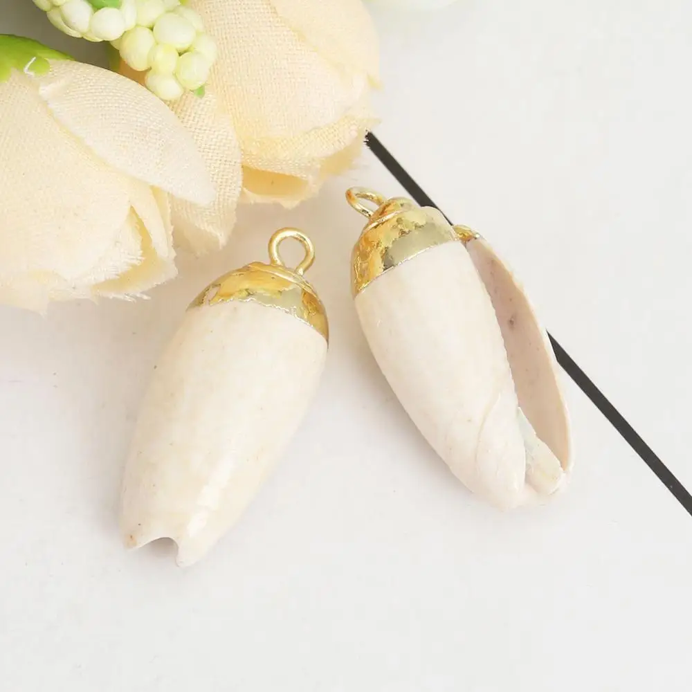 DoreenBeads Fashion Natural Shell Pendants Gold Conch/ Sea Snail White Color Jewelry DIY 3.4cm x 1.5cm - 2.6cm x 1.1cm, 5 PCs
DoreenBeads Fashion Natural Shell Pendants Gold Conch/ Sea Snail White Color Jewelry DIY 3.4cm x 1.5cm - 2.6cm x 1.1cm, 5 PCs