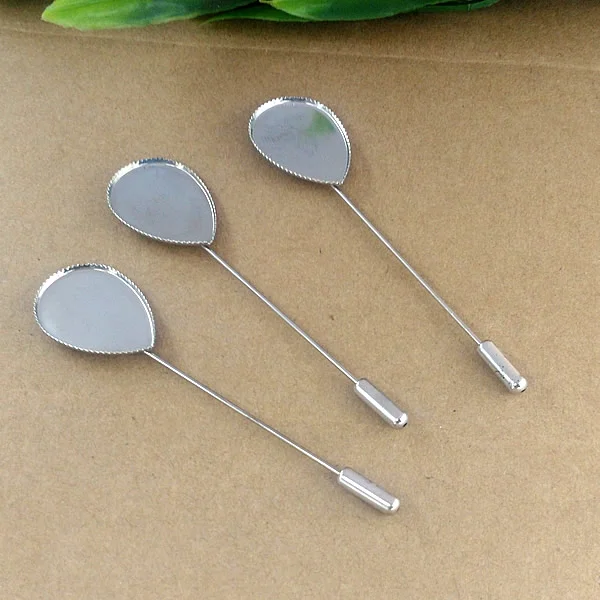 50pcs/Lot 18*25mm Drop Dull Silver vintage cabochon brooches pin base blank settings diy garment/jewelry
50pcs/Lot 18*25mm Drop Dull Silver vintage cabochon brooches pin base blank settings diy garment/jewelry