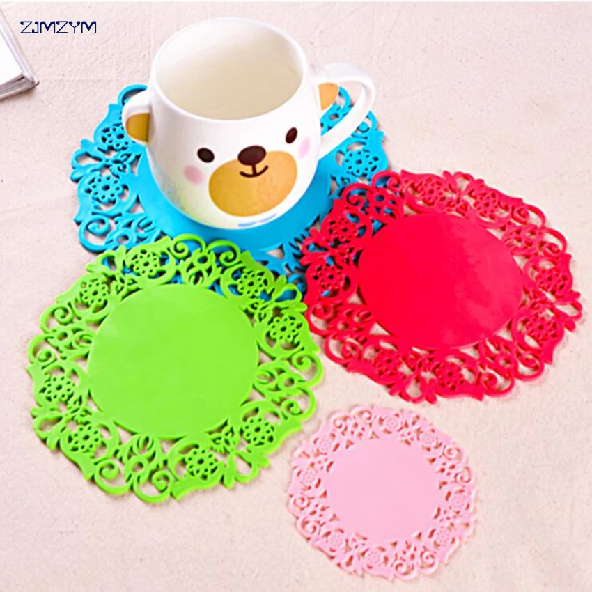 1pc Colorful Lace Flower Hollow Design Round Silicone Table Heat Resistant Mat Cup Coffee Coaster Cushion Placemat Pad 8x8cm
1pc Colorful Lace Flower Hollow Design Round Silicone Table Heat Resistant Mat Cup Coffee Coaster Cushion Placemat Pad 8x8cm