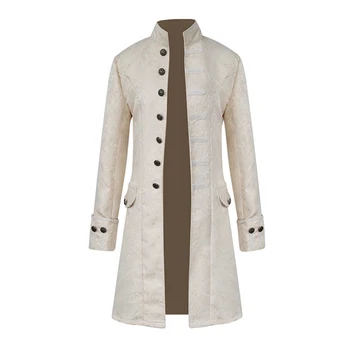 2019 Retro Mens Gothic Brocade Jacket Coat Men Steampunk Medieval Style Stand Collar Costumes Long Sleeved Trench Coat
2019 Retro Mens Gothic Brocade Jacket Coat Men Steampunk Medieval Style Stand Collar Costumes Long Sleeved Trench Coat