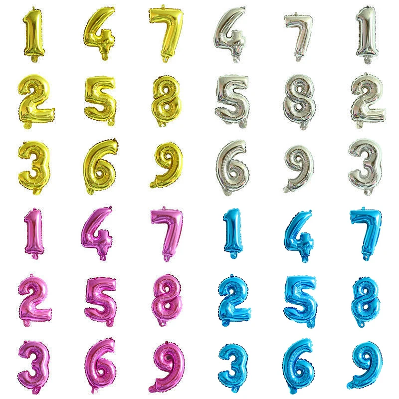 7inch Gold Silver Blue Rose Aluminum Foil Number Balloon 0-9 digit air balloons Evening Birthday day Party figure airballoon
7inch Gold Silver Blue Rose Aluminum Foil Number Balloon 0-9 digit air balloons Evening Birthday day Party figure airballoon