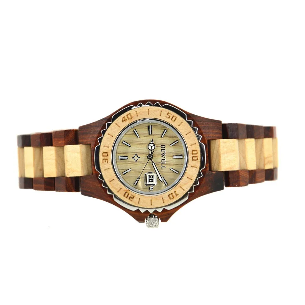 BEWELL WOODEN WATCH
