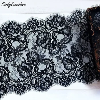 Cindylaceshow 3Meters 23.5cm Width Black Eyelash Lace Trim Flowers Underwear Bra Decor Craft Sewing Lace Fabric Dress Making DIY
Cindylaceshow 3Meters 23.5cm Width Black Eyelash Lace Trim Flowers Underwear Bra Decor Craft Sewing Lace Fabric Dress Making DIY