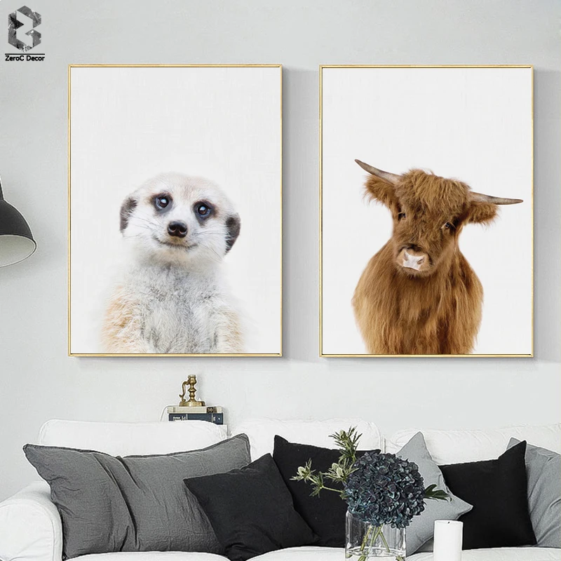 Cute Baby Animal Cattle Canvas Art Print and Poster, Nursery Woodlands Meerkat Canvas Painting Nordic Wall Picture Home Decor
Cute Baby Animal Cattle Canvas Art Print and Poster, Nursery Woodlands Meerkat Canvas Painting Nordic Wall Picture Home Decor