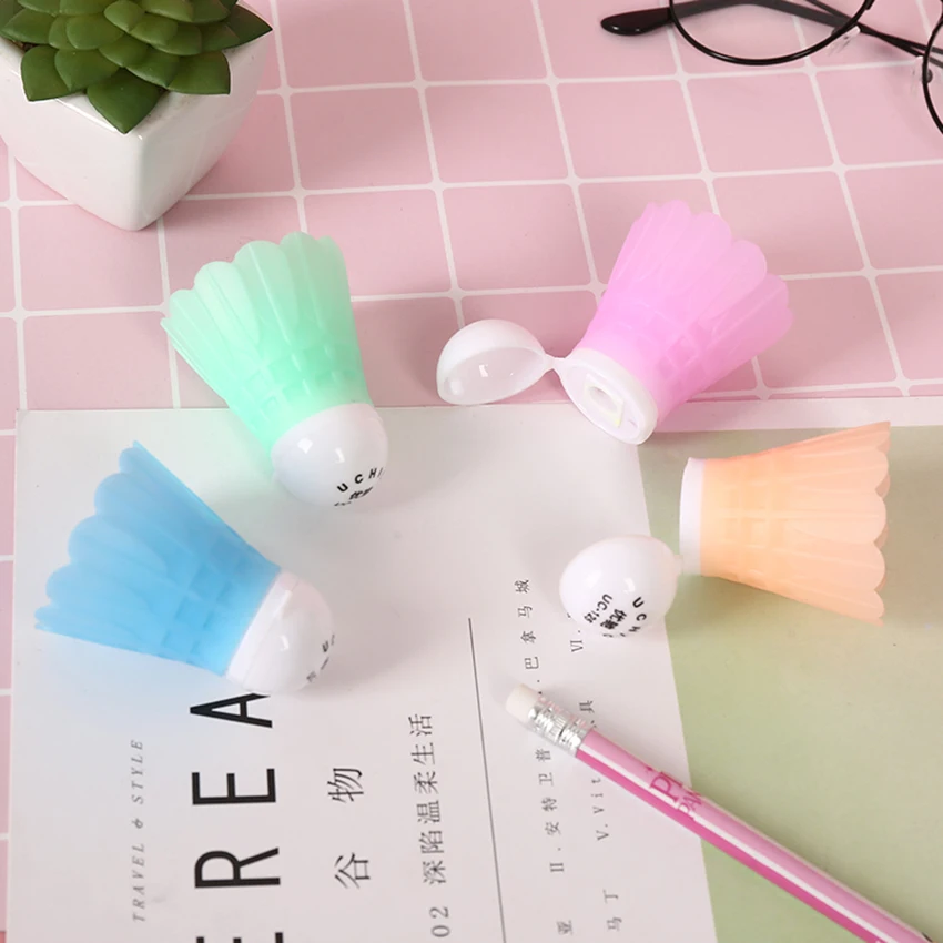 Creative Badminton Shape Pencil Sharpener Students Stationery Kids Portable Safe Sharpener With Cover School Rewards Supplies
Creative Badminton Shape Pencil Sharpener Students Stationery Kids Portable Safe Sharpener With Cover School Rewards Supplies
