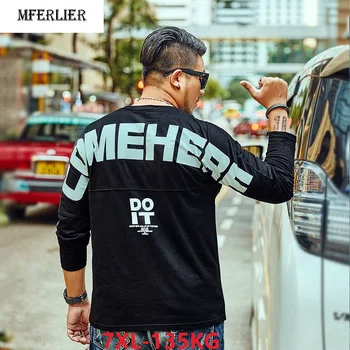 MFERLIER T-Shirts Plus Size 7XL 6XL Mens Loose Long Sleeve Tees streetwear Letter Print Cotton Black Oversize tShirts mens 140KG
MFERLIER T-Shirts Plus Size 7XL 6XL Mens Loose Long Sleeve Tees streetwear Letter Print Cotton Black Oversize tShirts mens 140KG