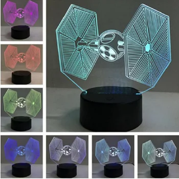 Novelty 3D visual LED Night light Star Wars Titanium Fighter 3D LED night lamp 7 Colors Changing Led Light Home Decor lamp
Novelty 3D visual LED Night light Star Wars Titanium Fighter 3D LED night lamp 7 Colors Changing Led Light Home Decor lamp