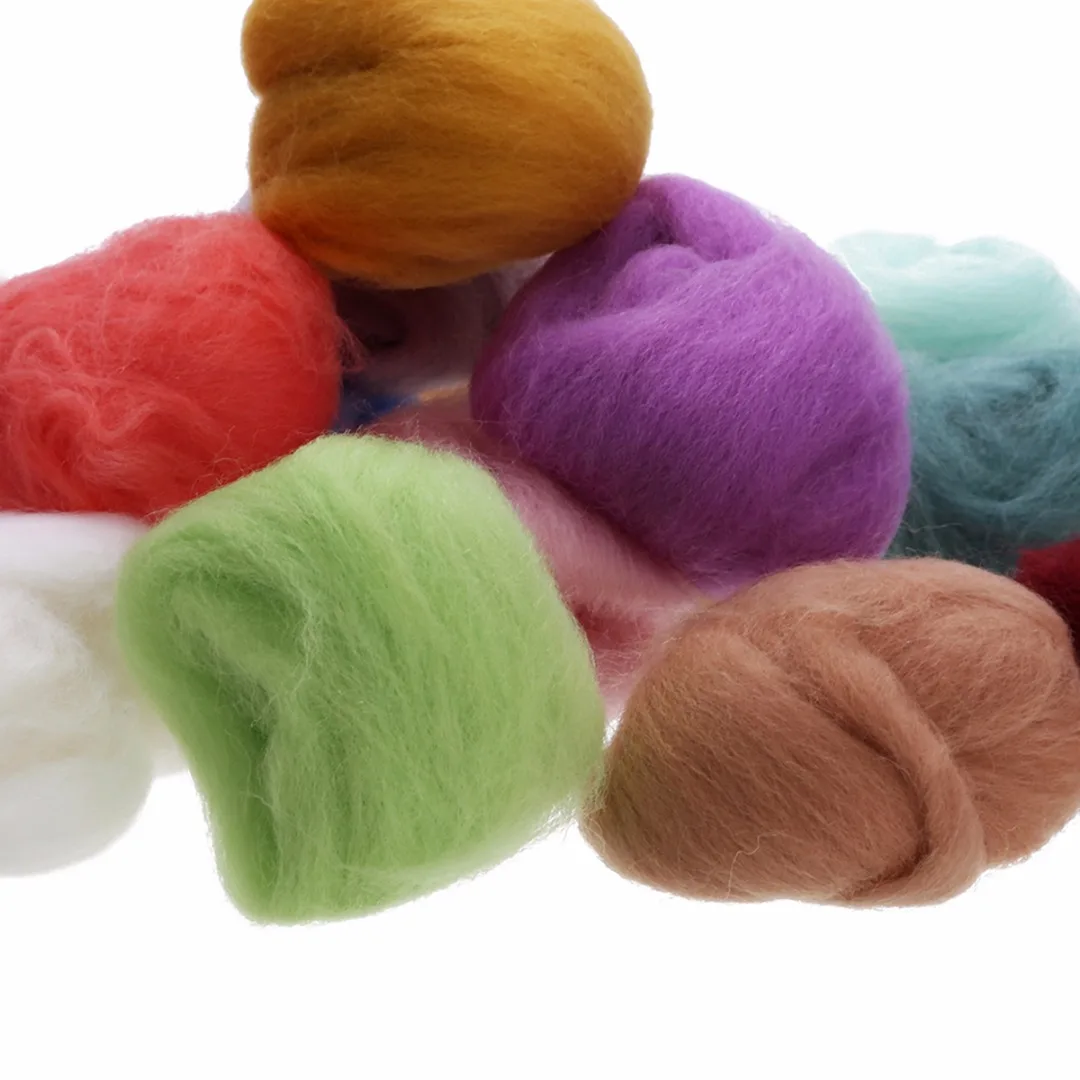 1 Set 5g Soft Merino Wool Fibre Roving 17 Colors For Needle Felting DIY Hand Spinning Sewing Doll Needlework Arts Craft
1 Set 5g Soft Merino Wool Fibre Roving 17 Colors For Needle Felting DIY Hand Spinning Sewing Doll Needlework Arts Craft