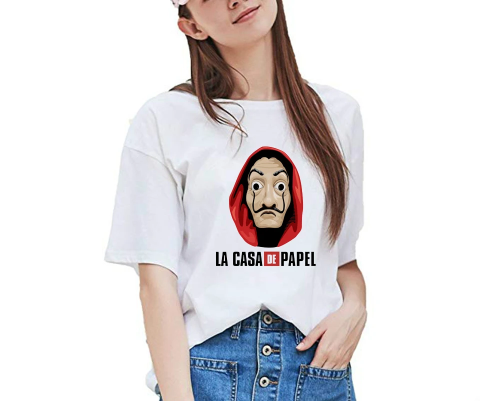 Cartoon T Shirt Money Heist Kawaii White T-shirts Women 100% Cotton Summer Shirt Aesthetic Casual Tops Streetwear Tees
Cartoon T Shirt Money Heist Kawaii White T-shirts Women 100% Cotton Summer Shirt Aesthetic Casual Tops Streetwear Tees
